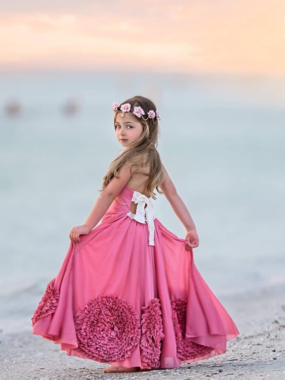 Dollcake Pink Rosette Maxi Gown